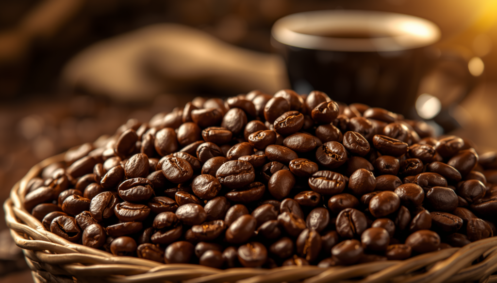 coffee beans in bulk, roasted brown coffee beans, commercial product photography(3)
